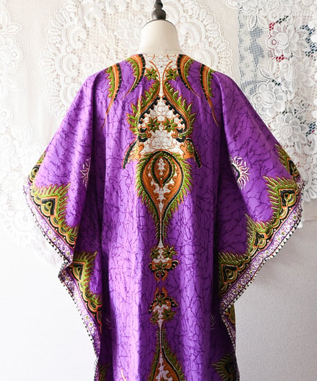 【tiny yearn】African Batik Boubou Maxi Dress