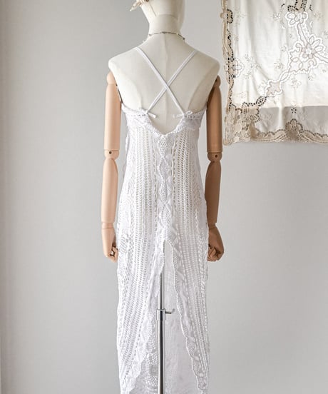 【Seek an nur】Vintage cotton crochet dress