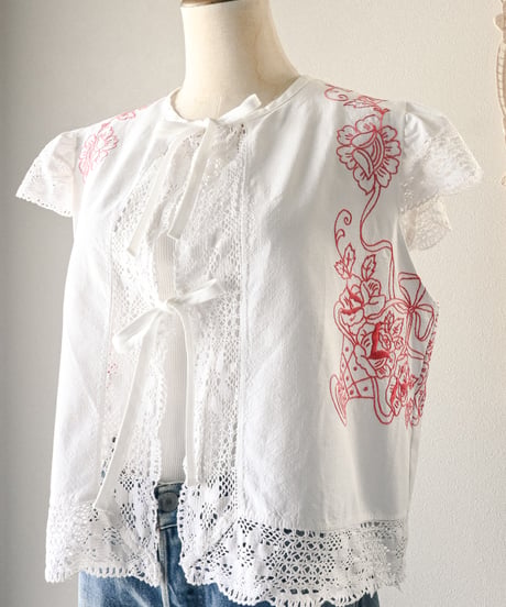 【Seek an nur】Euro vintage embroidered blouse