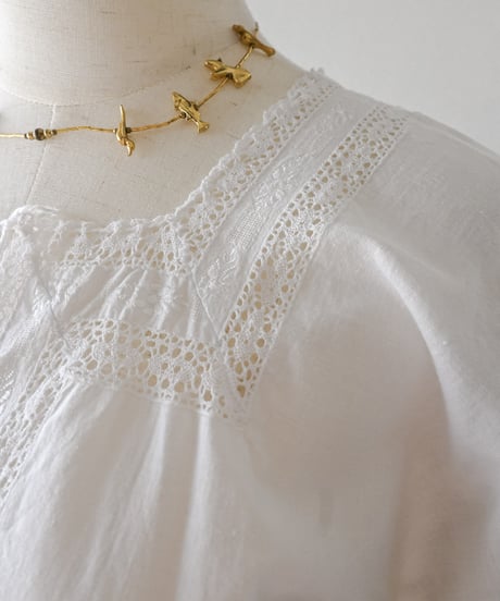 【Seek an nur】1900-10's antique night gown dress