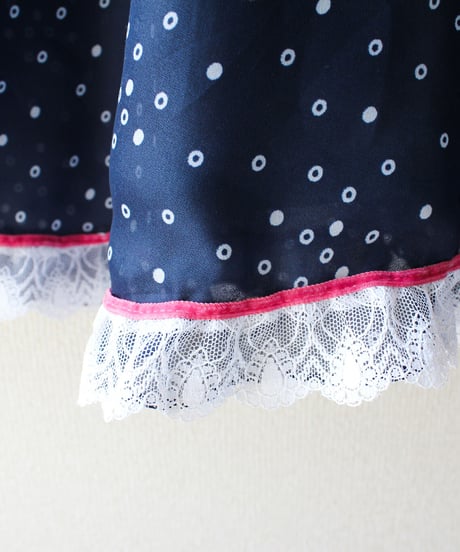 【Seek an nur】Euro Dot Lace Sheer Maxi Dress