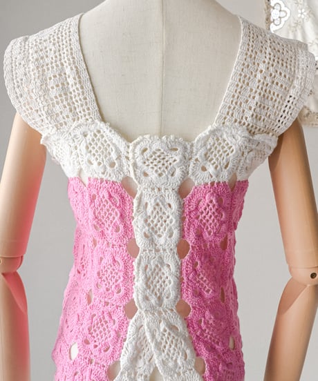 【Seek an nur】Vintage cotton crochet cami
