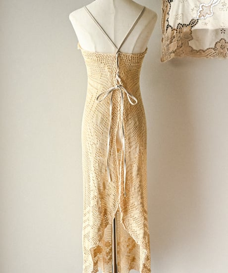 【Seek an nur】Vintage crochet cami dress
