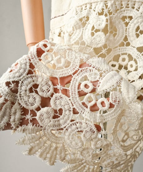 【Seek an nur】Vintage embroidery lace cami dress