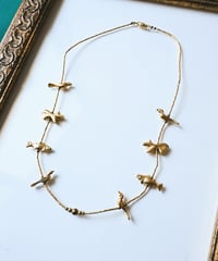 〈Accessory〉Native American Gold Tone Fetish Necklace