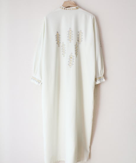 【Seek an nur】Embroidered Sheer Caftan Dress