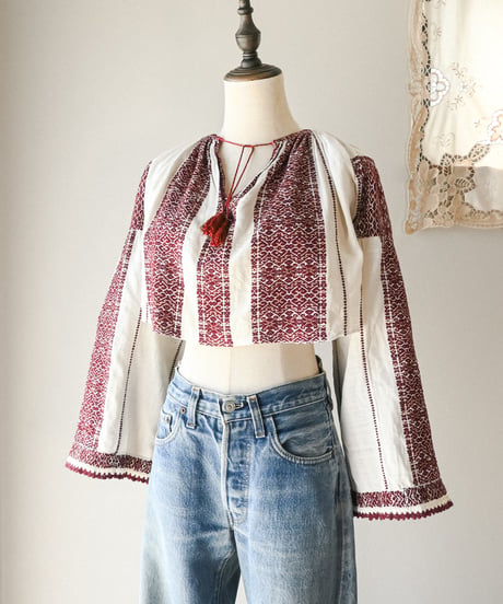 【Seek an nur】Vintage romanian traditional blouse