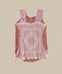【Seek an nur】Vintage cotton crochet tops