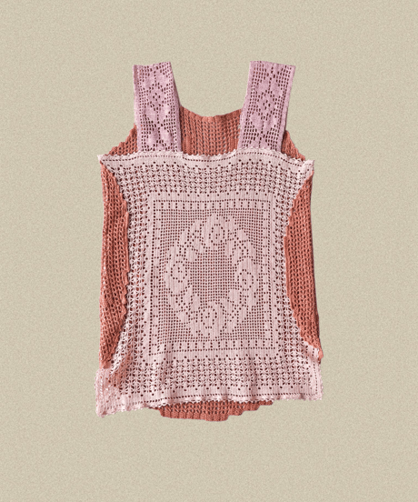 【Seek an nur】Vintage cotton crochet tops