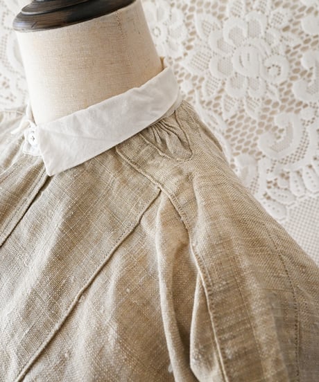 【Seek an nur】French Antique Linen Smock