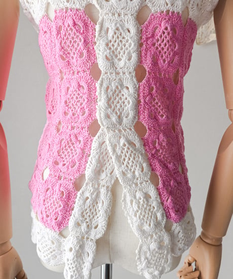【Seek an nur】Vintage cotton crochet cami