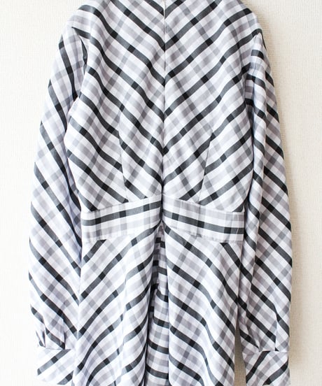 【Seek an nur】Check Flare Maxi Dress