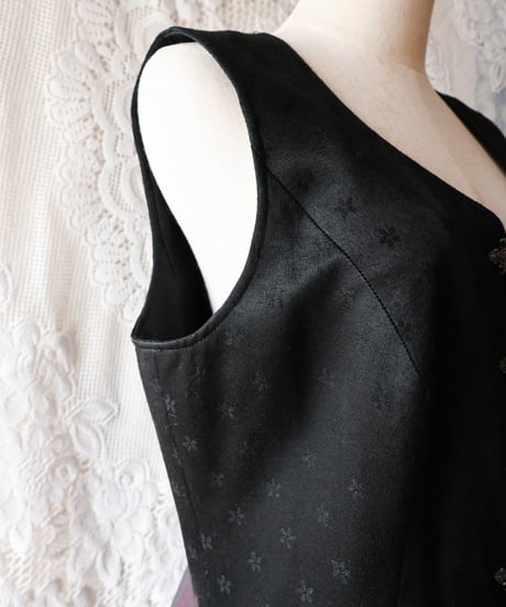 【Seek an nur】Tyrolean Black×Metallic Dirndl Dress