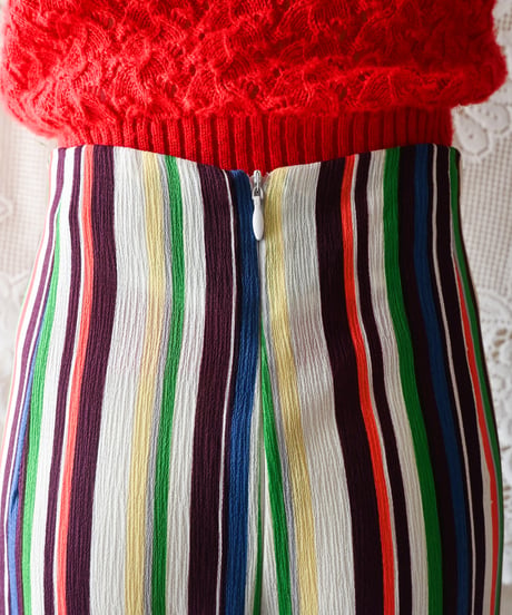 【tiny yearn】Mulch Stripe Sheer Wide Pants