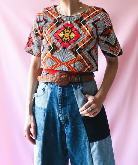 【tiny yearn】African Batik Cropped Tops