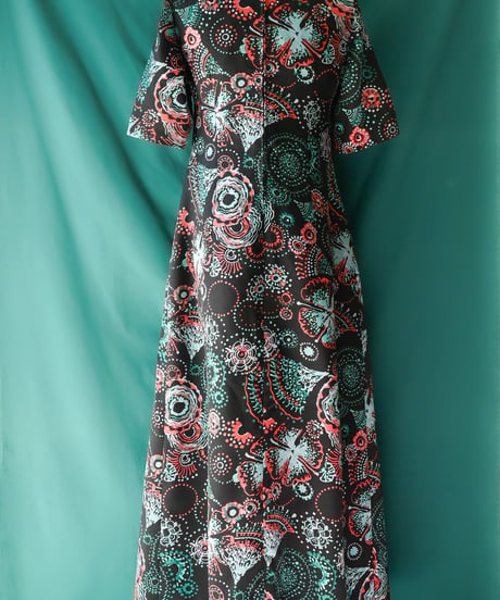 【Seek an nur】1970's Euro Art Maxi Dress