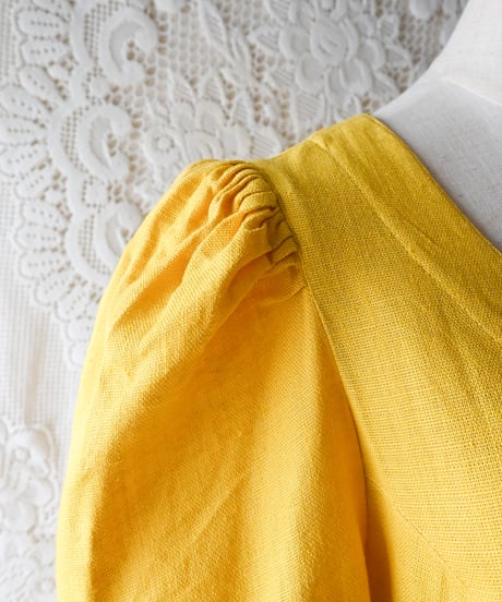 【tiny yearn】Tyrolean Linen Puff Dirndl Dress