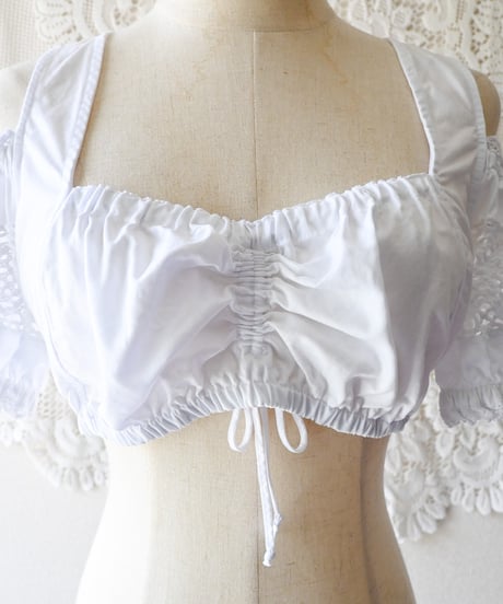 【Seek an nur】Euro Cropped Lace Dirndl Blouse