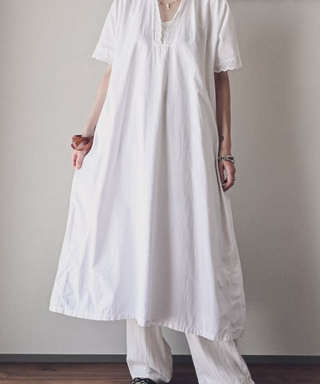 【Seek an nur】1900-20's antique night shirt gown