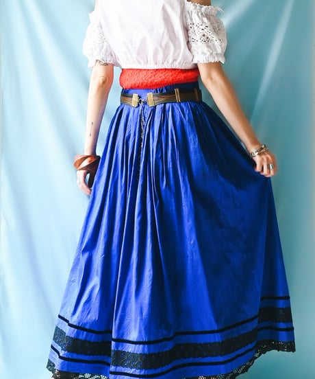 【tiny yearn】Euro Metallic Silk Flare Skirt