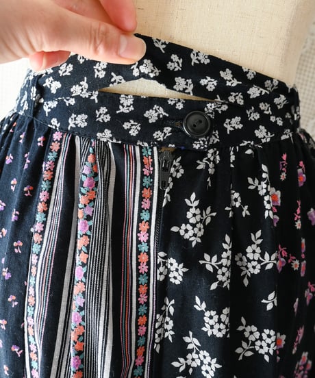 【Seek an nur】Euro Floral Maxi Skirt
