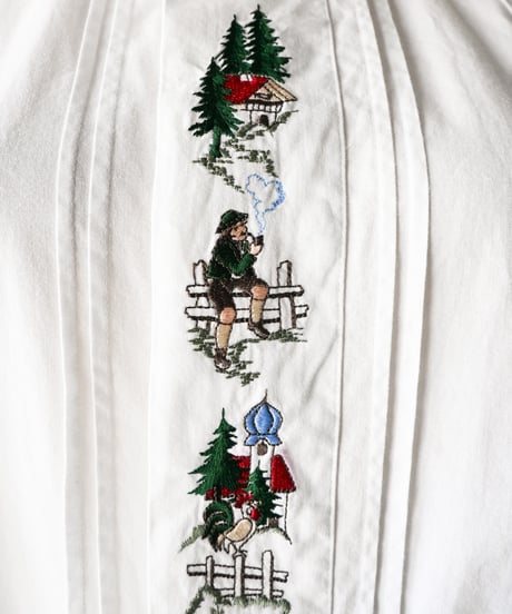 【Seek an nur】Tyrolean Embroidered Over Shirt