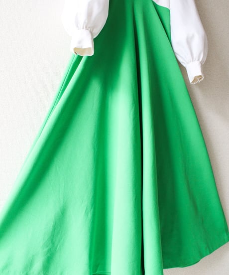 【tiny yearn】1970's Bicolor Flare Maxi Dress