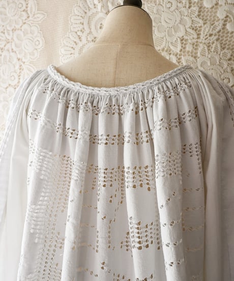 【Seek an nur】Romanian Vintage Crochet Folk Blouse
