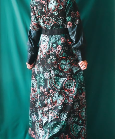 【Seek an nur】1970's Euro Art Maxi Dress