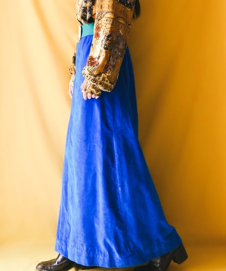 【tiny yearn】1970's Vintage Velvet Maxi Skirt