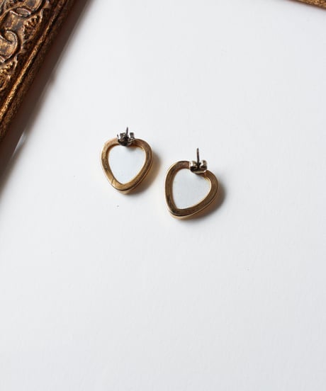 〈Accessory〉Vintage Floral Heart Pierce