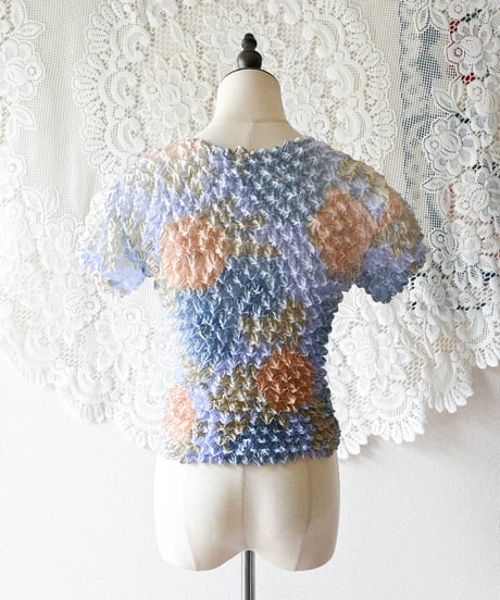 【tiny yearn】Euro Floral Popcorn Tops