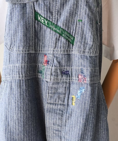 【curoam】Key Industries Herringbone Overalls