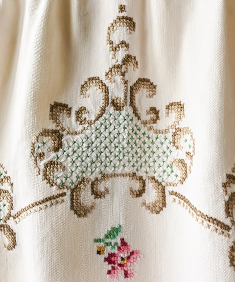 【Seek an nur】Vintage embroidered fabric cami dress
