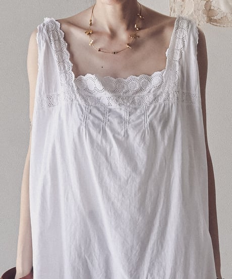 【Seek an nur】1900-20's antique cotton night dress