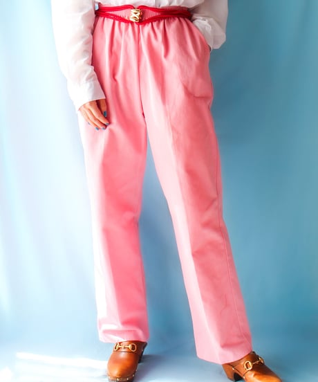 【tiny yearn】Pale Pink Cotton Twill Easy Pants