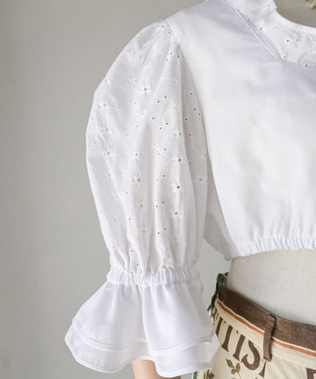 【Seek an nur】Euro cropped puff dirndl blouse