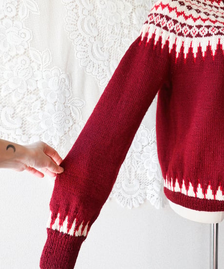 【tiny yearn】Norway Jacquard Hand Knit Cardigan