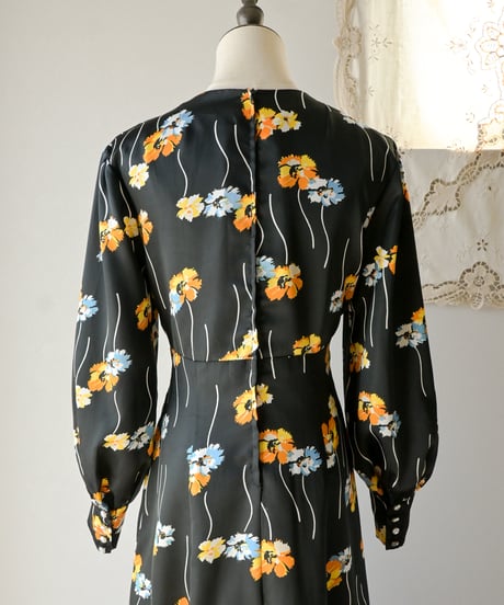 【tiny yearn】1970's euro floral maxi dress