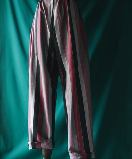 【Seek an nur】USA Multi Stripe Puff Jumpsuit