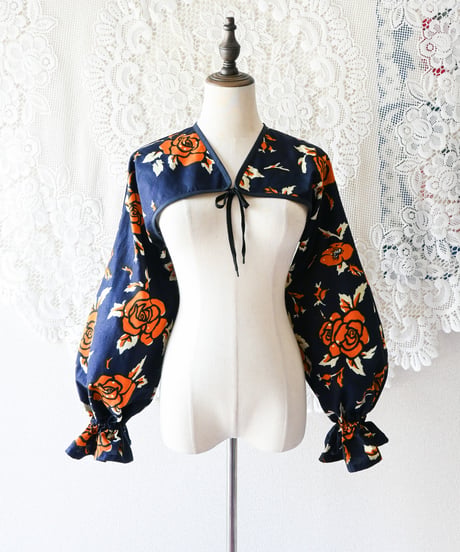 【tiny yearn】African Batik Balloon Sleeve Bolero