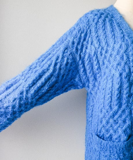 【tiny yearn】Cable Mohair Knit Over Cardigan