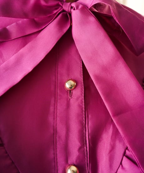 【Seek an nur】Euro Frill Bowtie Blouse