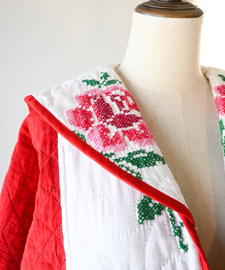 【tiny yearn】Vintage patchwork quilted coat