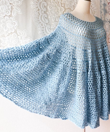 【tiny yearn】Crochet Hand Knit Poncho