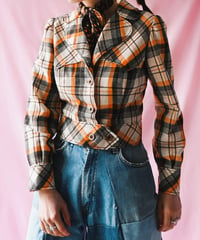 【tiny yearn】1960~70's Check Cropped Jacket