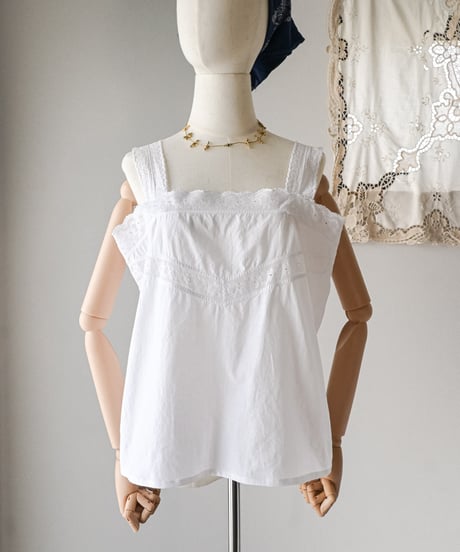 【Seek an nur】1920-40's antique cotton night cami
