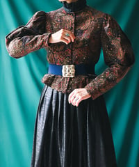 【Seek an nur】Italy Paisley Velours Puff Jacket