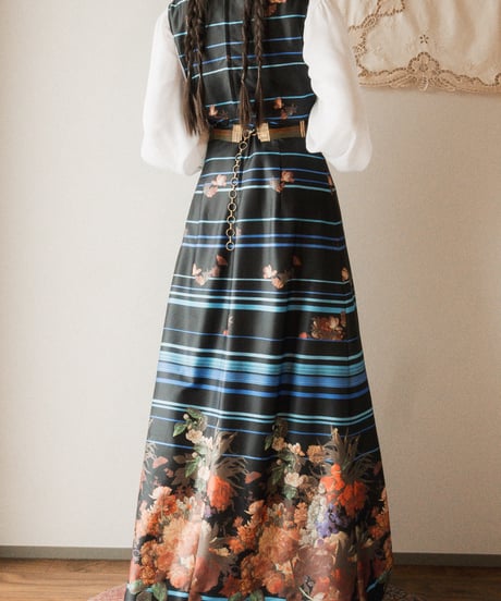 【tiny yearn】1970's euro floral maxi dress