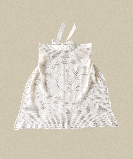 【Seek an nur】Vintage cotton crochet apron